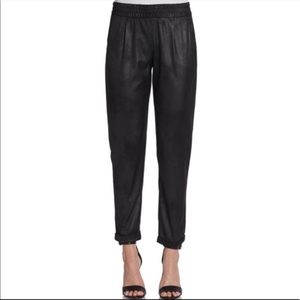 Georgie Leather Like Intermix Green Trouser